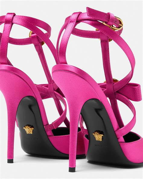 versace shoes tiger head on side|versace pink shopping bag.